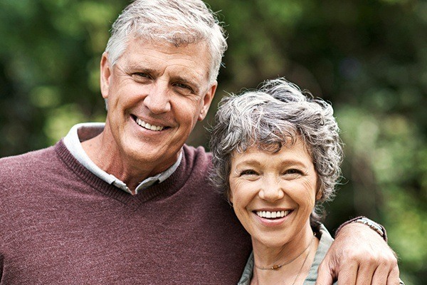 Smiling senior couple