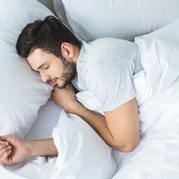 man sleeping peacefully