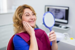 Smiling dental patient