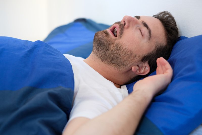 man with sleep apnea